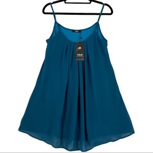 Laksmi Women’s Sleeveless Tank Top Dress w/Lining Teal Size M.